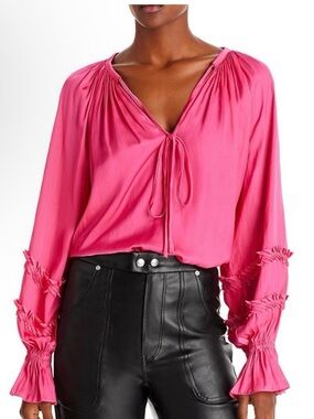 Ramy Brook Hot Pink Oversized Blouse | NWT | Size Small
